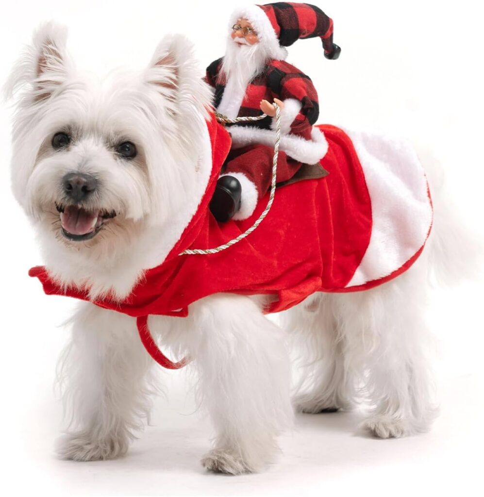 BINGPET-Fantasia-de-Papai-Noel-traje-de-Natal-para-cachorro-fantasia-classica-xadrez-de-veludo-Papai-Noel-montando-rena-roupas-de-Natal-para-caes-fantasias-engracadas-para-caes-pequenos-e-medio