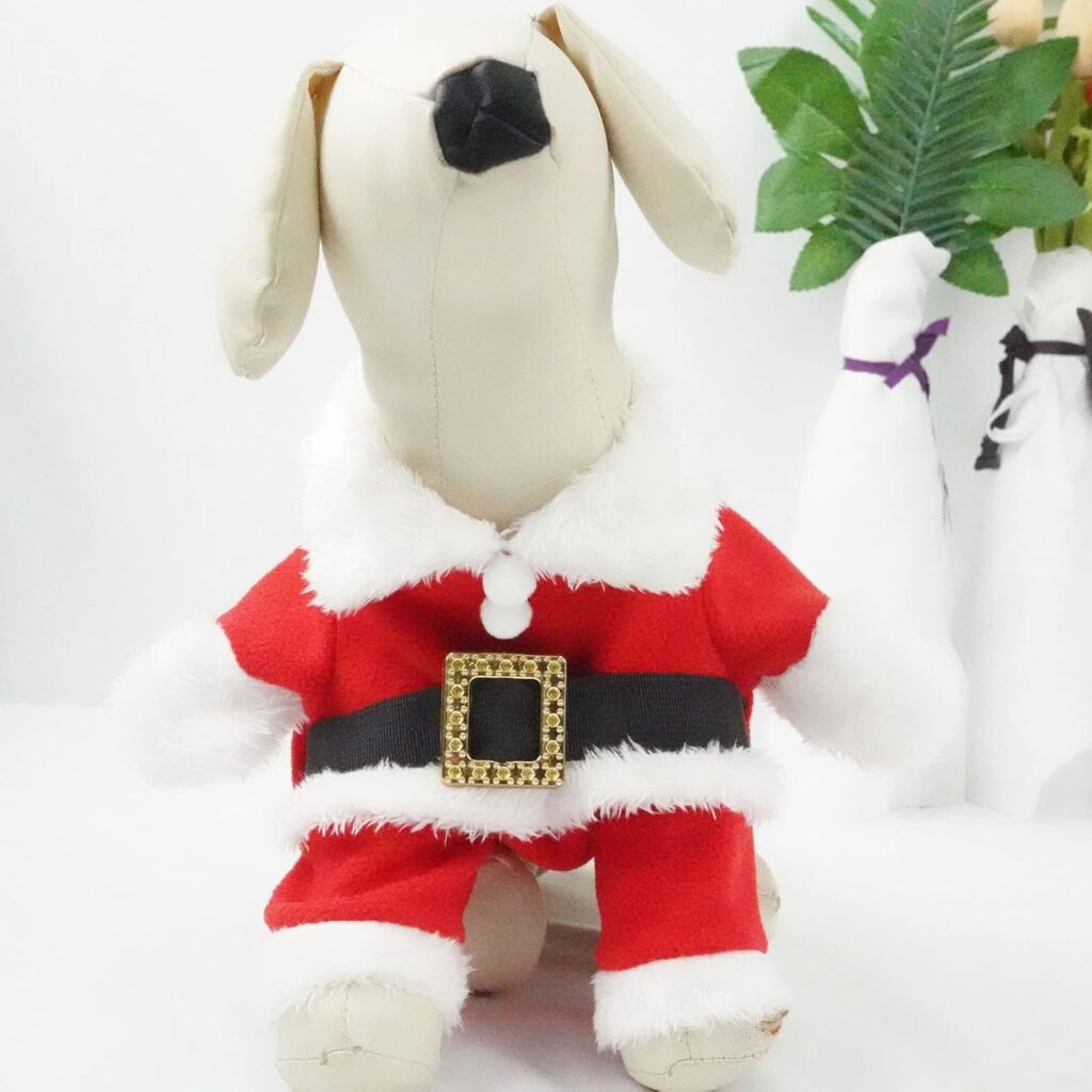 dalishop Fantasia de cachorro de Papai Noel Roupas para animais de estimação Roupas para cães