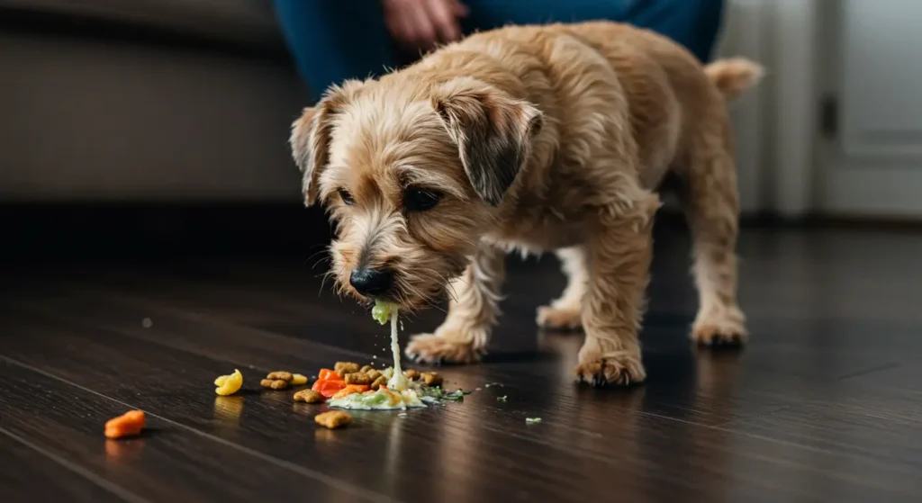 cachorro vomitando ração