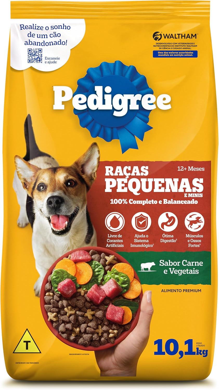 ração pedigree cães pequenos